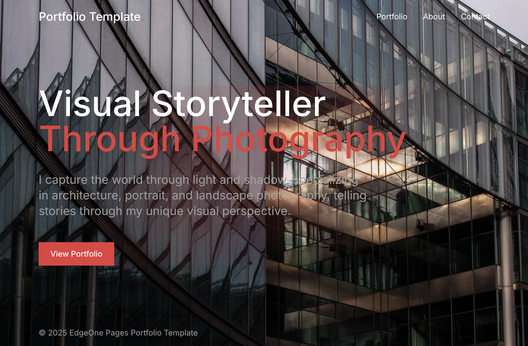 A portfolio templaye with Sanity.